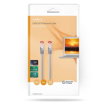 NEDIS CAT6 S / FTP VERKKOKAAPELI RJ45 (8P8C) UROS 5 M HARMAA
