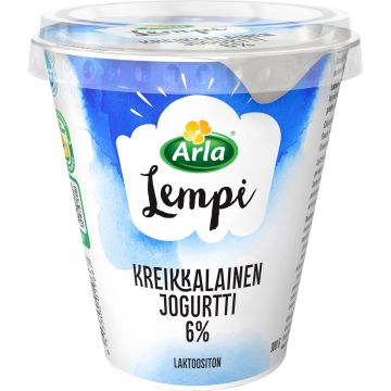 ARLA LEMPI KREIKKALAINEN JOGURTTI 6% LAKTON 300 G