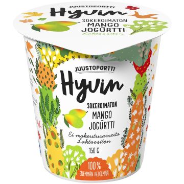 JUUSTOPORTTI HYVIN SOKEROIMATON JOGURTTI MANGO LAKTON 150 G
