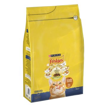 PURINA FRISKIES KISSAN TÄYSRAVINTO STERILIZED KALKKUNA-KASVIS 3 KG