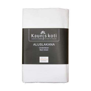 MUOTOONOMMELTU ALUSLAKANA 120X200+20CM VALKOINEN