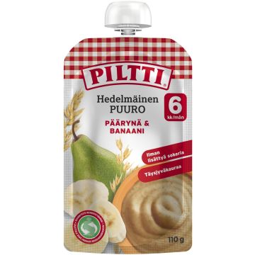 PILTTI HEDELMÄINEN PUURO PÄÄRYNÄ-BANAANI 6KK ANNOSPUSSI 110