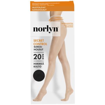 NORLYN SECRET CNTRL 20 DEN SUKKAHOUSUT, 1210 BLACK 40-44