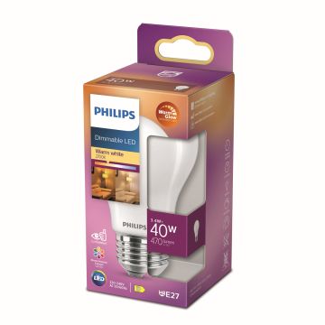 PHILIPS LED-LAMPPU 40W A60 E27 HUURRE 470L 2200-2700K