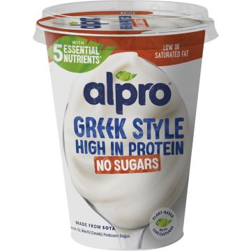 ALPRO GREEK STYLE SOIJAVALMISTE SOKERITON 400 G