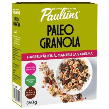 PAULÚNS GRANOLA HASSELPÄHKINÄ PALEO 350 G