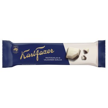 FAZER SININEN JA VALKOINEN MAITOSUKLAA JA VALKOSUKLAA PATUKKA 38 G