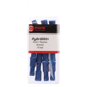 C-PWR PYÖRÖLIITIN 5MM NAARAS SININEN 10KPL