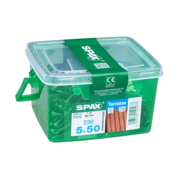 SPAX TERASSIRUUVI A2 RST TERÄS 5X50 HKB S 230KPL