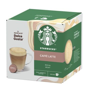 STARBUCKS NESCAFÉ DOLCE GUSTO CAFE LATTE 12 KAPS 121 G