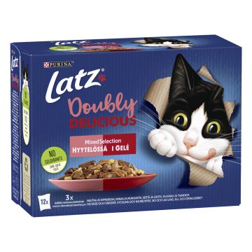 PURINA LATZ AGAIL DOUBLY DELICIOUS MIXED LAJ HYYT 12*85G 1,02 KG