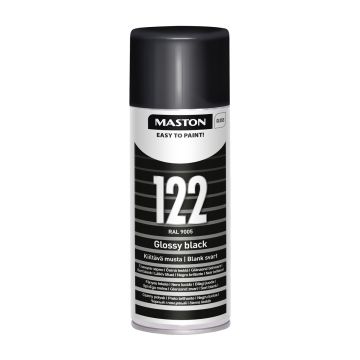 MASTON SPRAYMAALI 100 KIILTÄVÄ MUSTA 122 RAL9005 400 ML