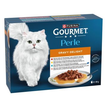 PURINA GOURMET PERLE ANNOSP GRAVY DELIGHT LAJ 8*85G 680 G