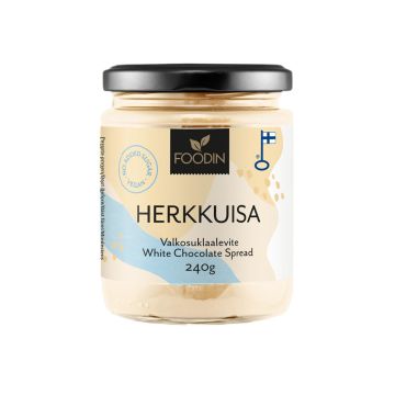 FOODIN HERKKUISA VALKOSUKLAALEVITE SOKEROIMATON 240 G