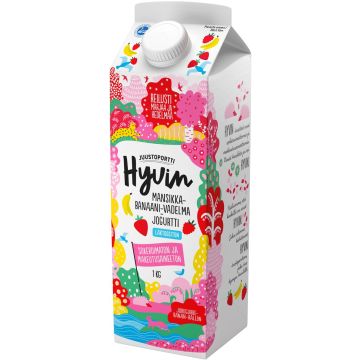 JUUSTOPORTTI HYVIN SOKEROIMATON JOGURTTI MAN-VAD-BAN LAKTON 1KG