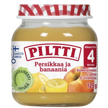 PILTTI BANAANI-PERSIKKA 4KK 125 G