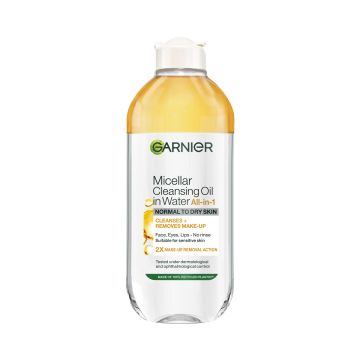 GARNIER SKINACTIVE MICELLAR OIL ÖLJYJÄ SISÄLTÄVÄ PUHDISTUSVESI 400
