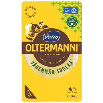 VALIO OLTERMANNI VÄHEMMÄN SUOLAA VIIPALE 270 G