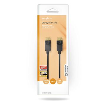 NEDIS DISPLAYPORT KAAPELI DISPLAYPORT 1.2 UROS - UROS 2 M MUSTA