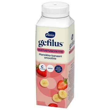 VALIO GEFILUS SMOOTHIE JOGURTTIJUOMA MANSIKKA-BANAANI LAKT