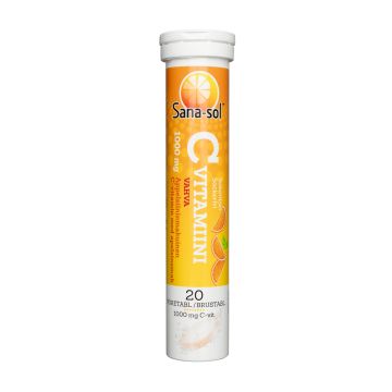 SANA-SOL C-VITAMIINI 1000MG PORE APPELSIINI 20 KPL