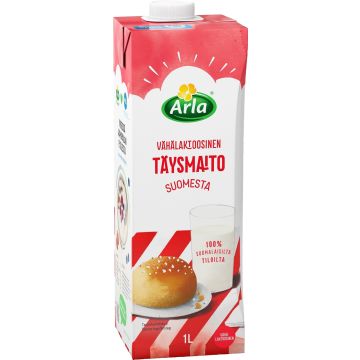 ARLA VÄHÄLAKT TÄYSMAITO SUOMI UHT 1L
