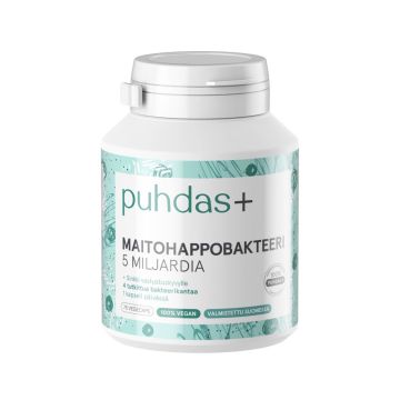 PUHDAS+ MAITOHAPPOBAKTEERI 5 MILJARDIA 75 KPL