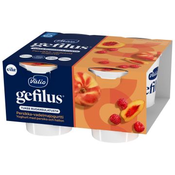 VALIO GEFILUS OLO JOGURTTI 4*125G PERSIKKA-VADELMA LAKTON 500 G