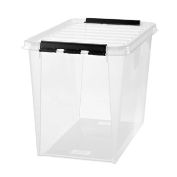 SMARTSTORE CLASSIC 66 L SÄILYTYSLAATIKKO KANNELLA LÄPINÄKYVÄ