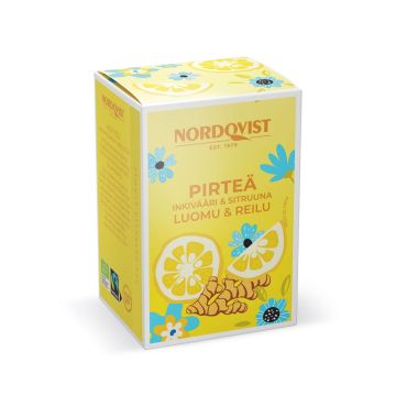 NORDQVIST PIRTEÄ VIHREÄ TEE, INKIVÄÄRI & SITRUS 20X1,5G, LUOMU 3