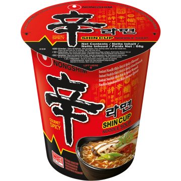 NONG SHIM CUP NOODLES SHIN RAMEN HOT 68 G