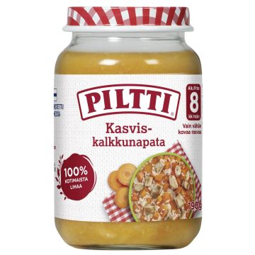 PILTTI KASVIS-KALKKUNAPATA 8KK 190 G