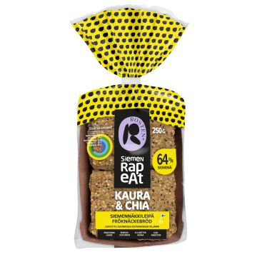 ROSTEN SIEMEN RAPEAT KAURA & CHIA SIEMENNÄKKILEIPÄ 250 G