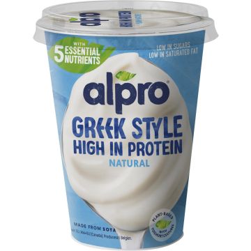 ALPRO GREEK STYLE SOIJAVALMISTE MAUSTAMATON 400 G