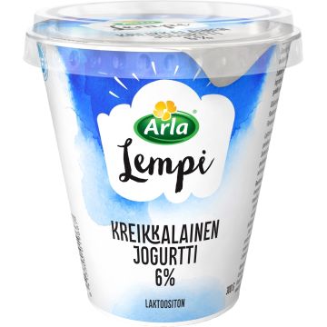 ARLA LEMPI KREIKKALAINEN JOGURTTI 6% LAKTON 300 G