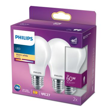 PHILIPS LED-LAMPPU 60W A60 E27 2KPL 806L 2700K