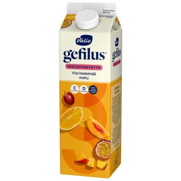 VALIO GEFILUS MEHU VIISI HEDELMÄÄ SOKEROIMATON 1L