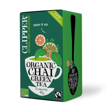 CLIPPER VIHREÄ TEE 20PS CHAI LUOMU 40 G
