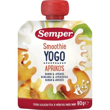 SEMPER SMOOTHIE BANAANIA, APRIKOOSIA JA JOGURTTIA 90 G