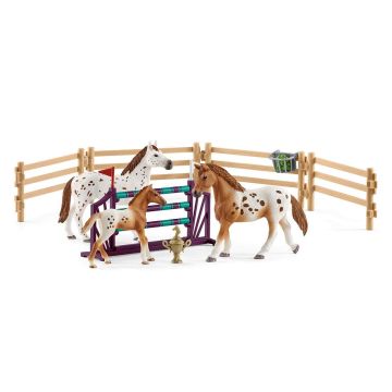 SCHLEICH TOURNAMENT TRAINING SET & APPALOOSA HORS