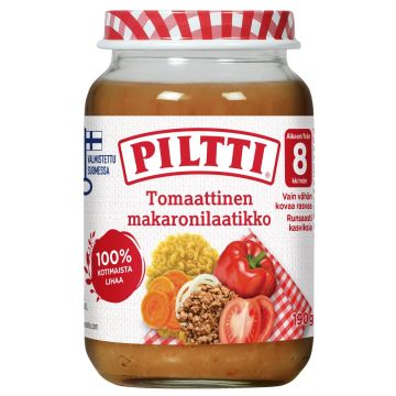 PILTTI TOMAATTINEN MAKARONILAATIKKO LASTENATERIA 8KK 1