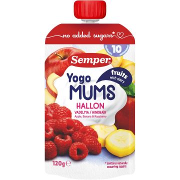 SEMPER OMENA BANAANI VADELMA JOGURTTIHEDELMÄSOSE 12KK 120 G