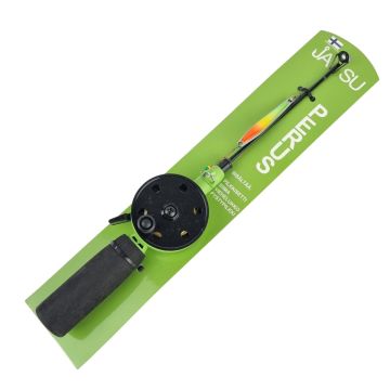 JASU PILKKISETTI 50MM LASIKUITUKÄRJELLÄ + SIIMA, VIEHELUKKO JA PYSTYPILKKI