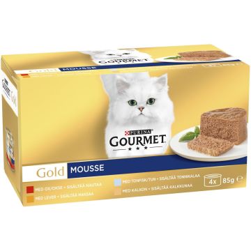 PURINA GOURMET GOLD MINITÖLKIT MOUSSELAJ 4*85G 340 G