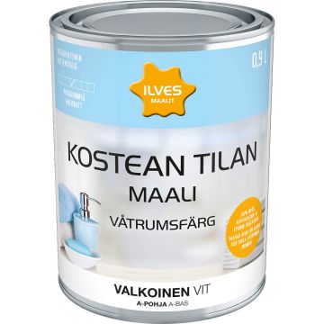 ILVES KOSTEANTILANMAALI A-POHJA VALKOINEN 900 ML