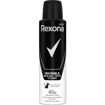 REXONA MEN INVISIBLE FOR BLACK & WHITE SPRAY 150 ML
