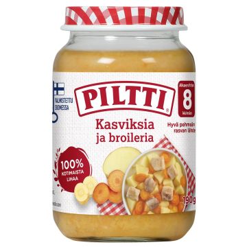 PILTTI KASVIKSIA JA BROILERIA 8KK 190 G