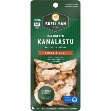 SNELLMAN PAAHDETTU KANALASTU SWEET & SOUR 180 G