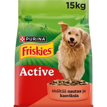 PURINA FRISKIES KOIRAN TÄYSRAVINTO ADULT RUNSAASTI LIHAA 15 KG
