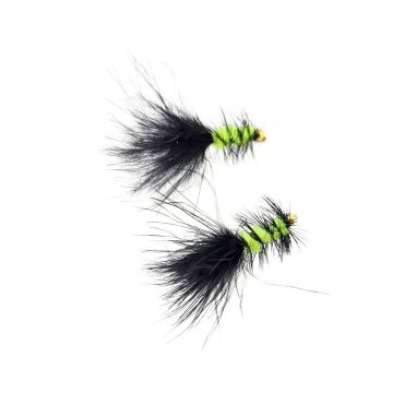 EUMER CLASSIC STREAMERPERHO G/NUGGET WOOLY BUG CHARTREUSE #12 - 2 KPL